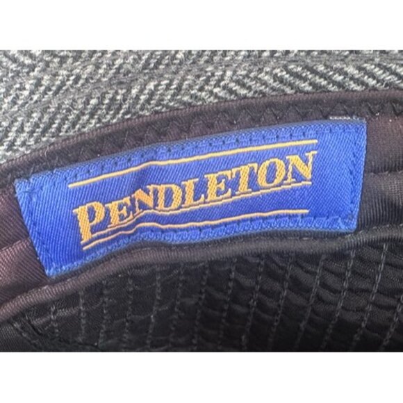 Pendleton Fedora Hat Cap Gray Wool Tweed Made In USA 22in Classic Professor Warm - Picture 7 of 9